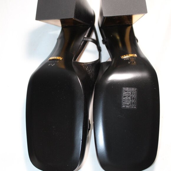 NWB Gucci GG Slingback Horsebit Pumps Heels Black 41.5 643892 - Picture 7 of 8